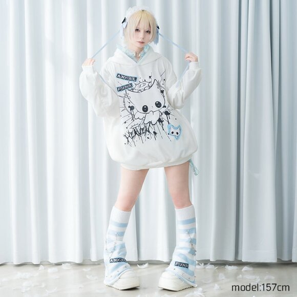 ACDC RAG Baby Punk Angel Punk Oversized Hoodie - Picture 8 of 9